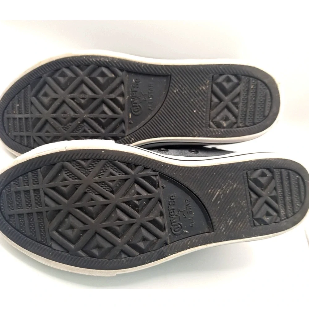 Converse Chuck Taylor All Star Junior 4 Charcoal Gray Leather Mid Top Shoes